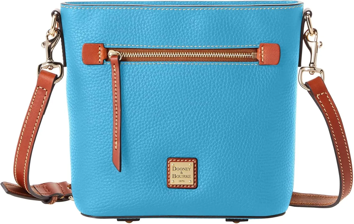 Dooney & Bourke Small Crossbody Bags for Women, Pebble Grain Leather Crossbody Bag with Zipper Pocket