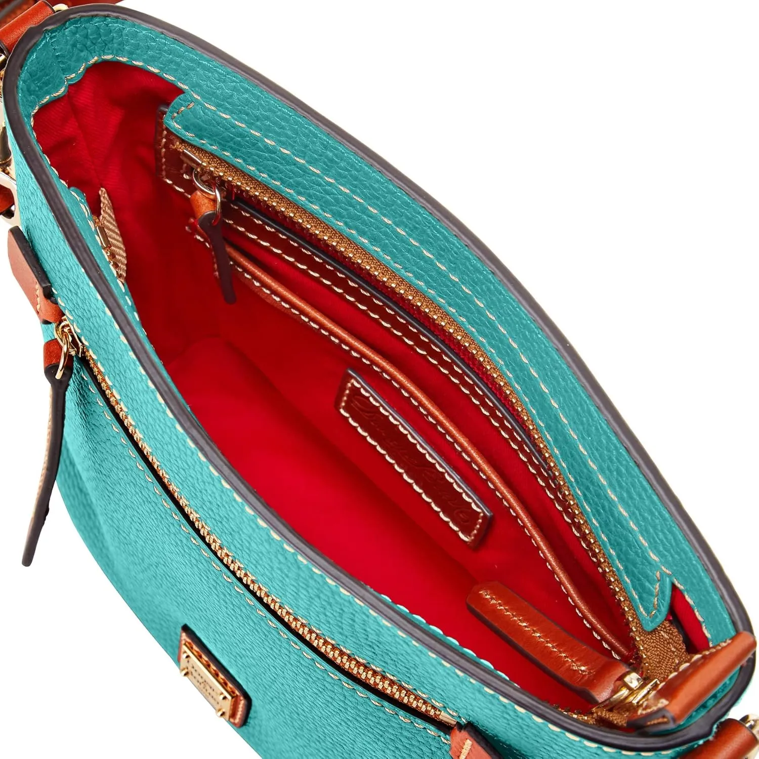 Dooney & Bourke Small Crossbody Bags for Women, Pebble Grain Leather Crossbody Bag with Zipper Pocket