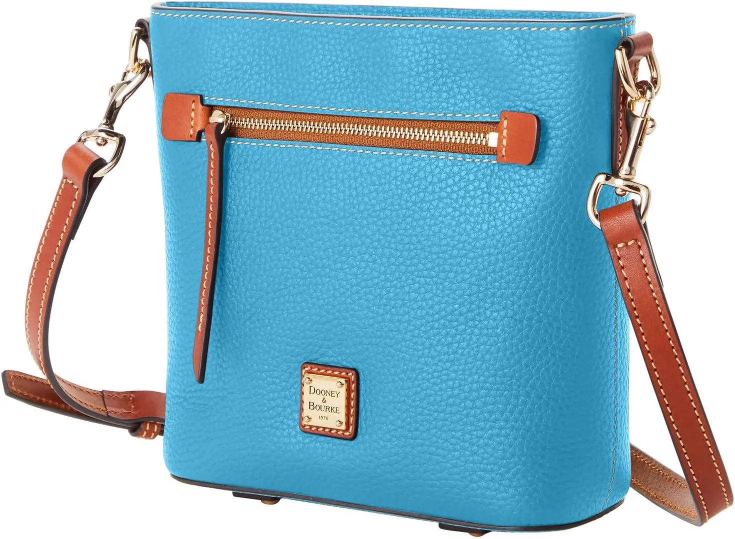 Dooney & Bourke Small Crossbody Bags for Women, Pebble Grain Leather Crossbody Bag with Zipper Pocket