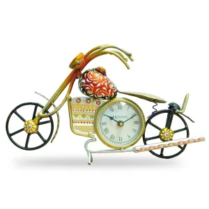 Ekhasa Bullet Bike with Clock for Office Desk | Unique Gifts for Office Decoration or Study Table Decor Items | Desk Clock for Birthday Gifts for Husband | Table Clock Time Piece for Home Decor