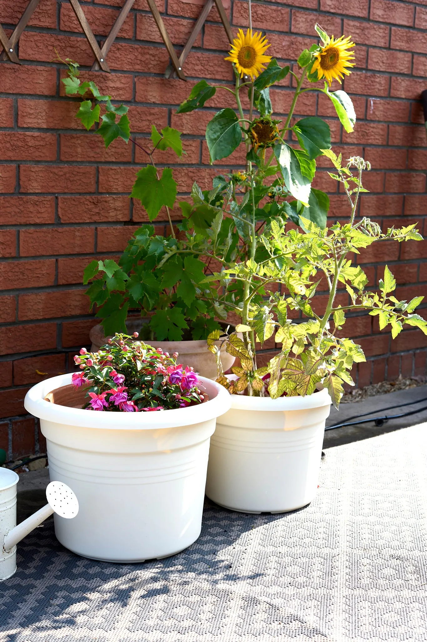 ELHO 34cm Cotton White Round Plant & Flower Pot