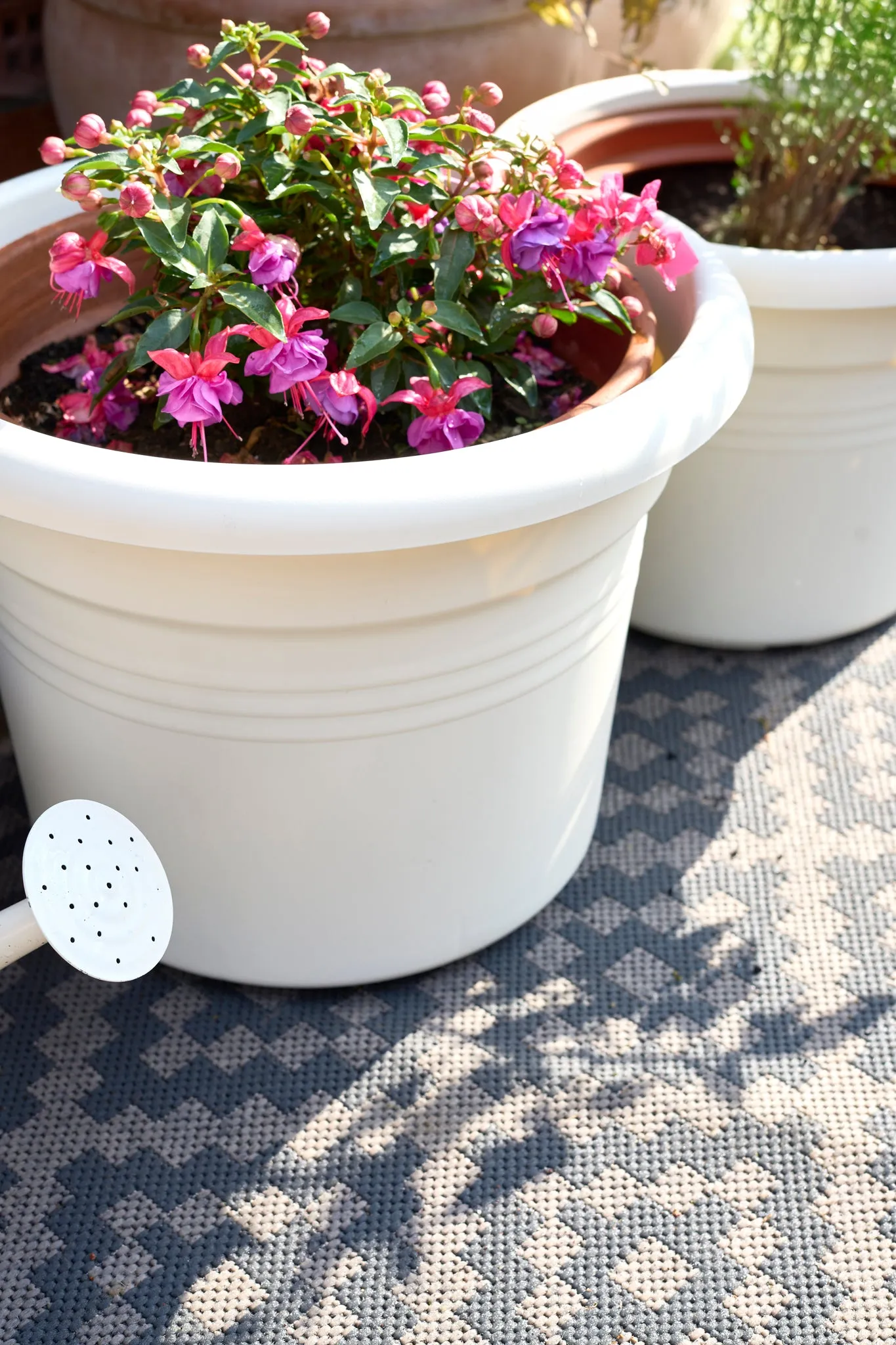 ELHO 34cm Cotton White Round Plant & Flower Pot