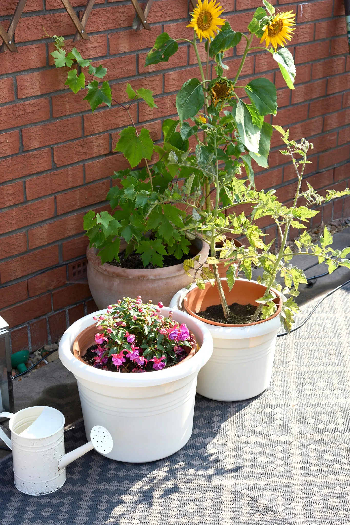 ELHO 34cm Cotton White Round Plant & Flower Pot