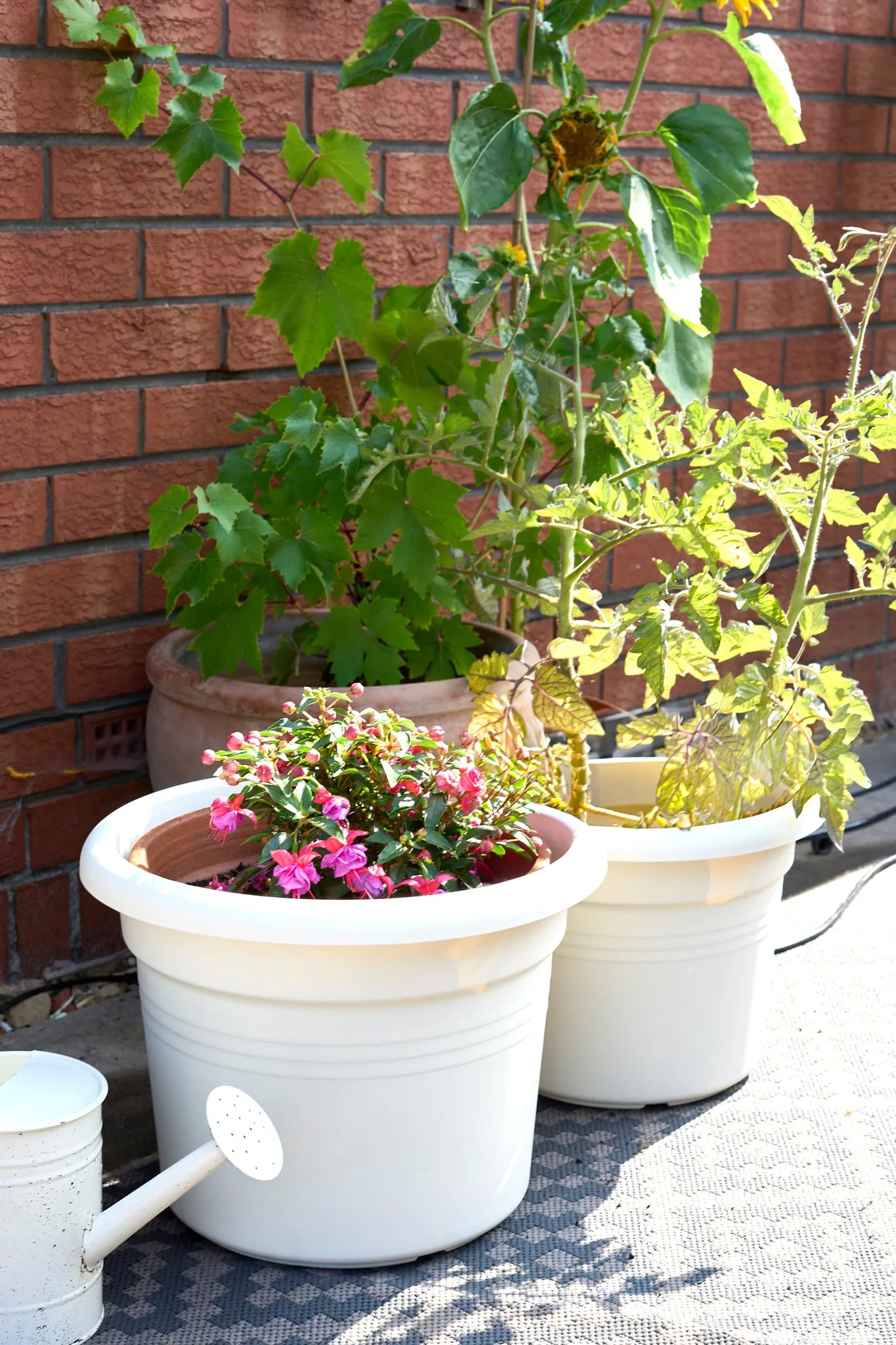 ELHO 34cm Cotton White Round Plant & Flower Pot