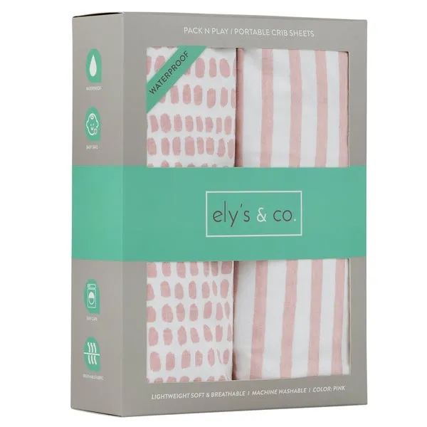 Ely's & Co. Waterproof Cradle Sheet/ Changing Pad Cover - 2 Pack