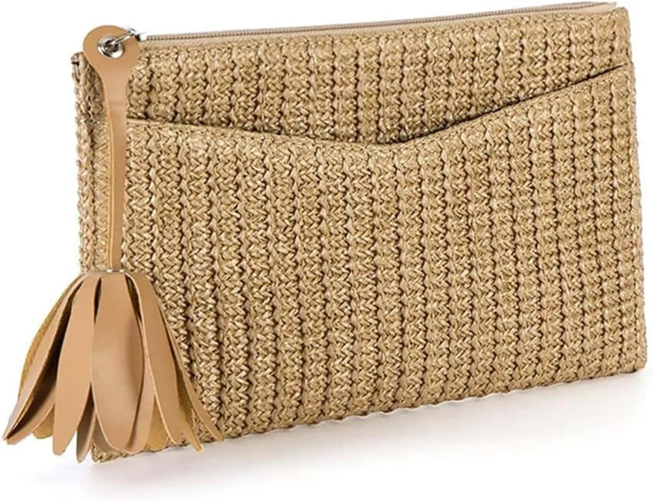 Evening Handbag Summer Beach Purse Wrist Purse Vacation Handbag Shoulder Trendy Straw Clutch Purse for Women