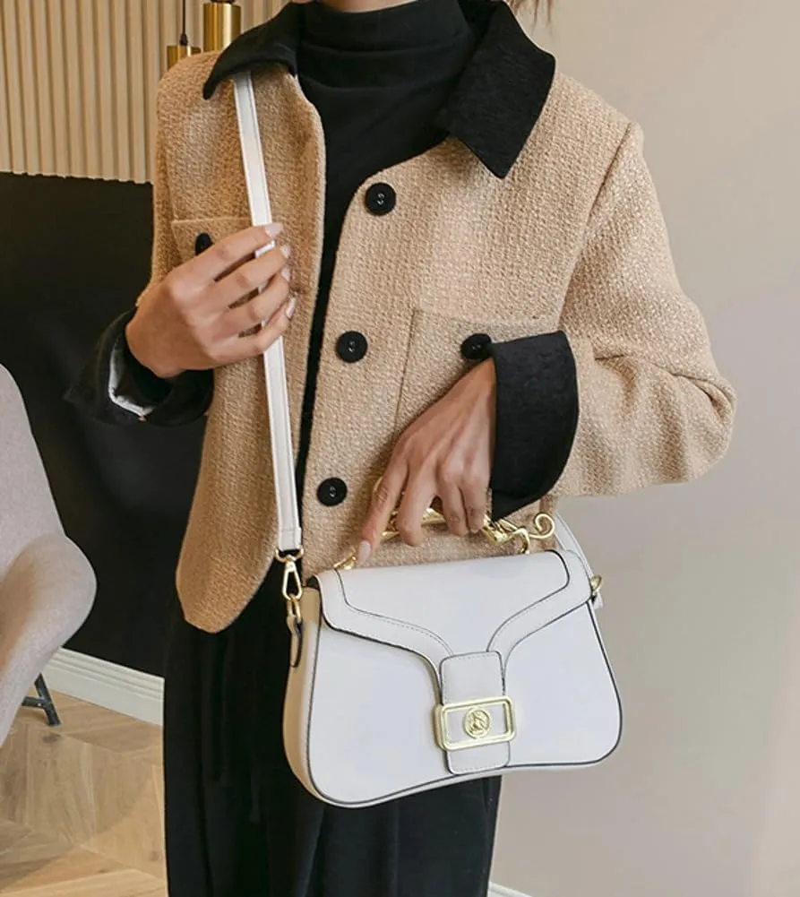 Fashion PU Leather Handbag for Women Small Y2k Tote Bags Satchel Purses Shoulder Crossbody Bag Clutch
