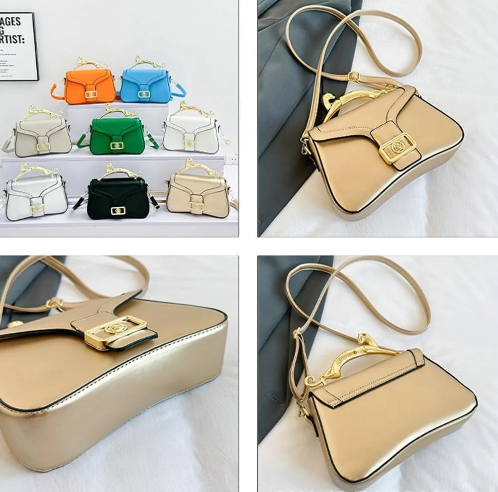 Fashion PU Leather Handbag for Women Small Y2k Tote Bags Satchel Purses Shoulder Crossbody Bag Clutch