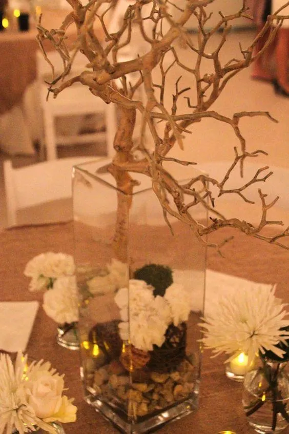 Faux Manzanita branch (White)- FAU1-1