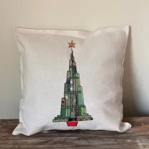 Festive Patchwork Dubai Icon Tree Cushion