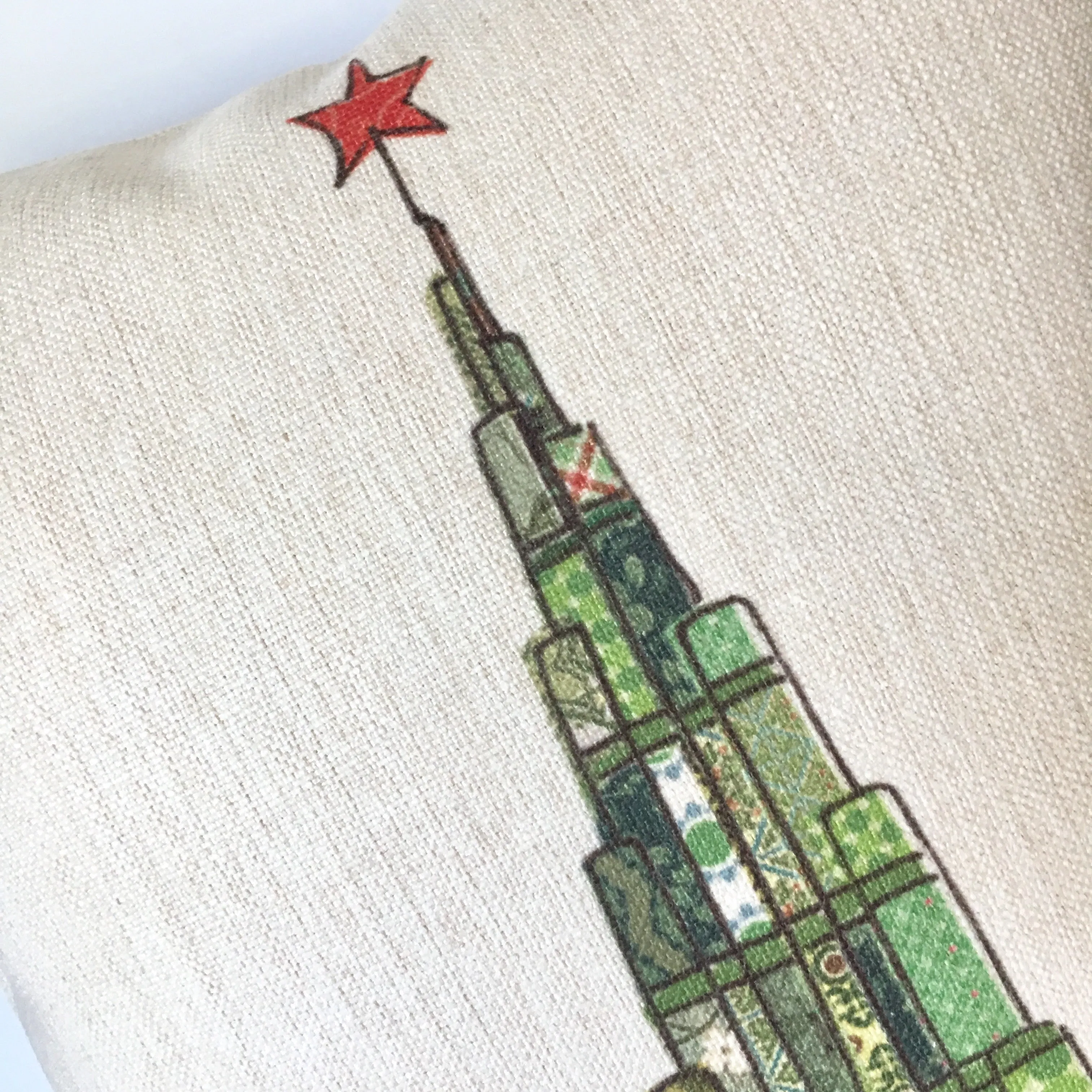 Festive Patchwork Dubai Icon Tree Cushion