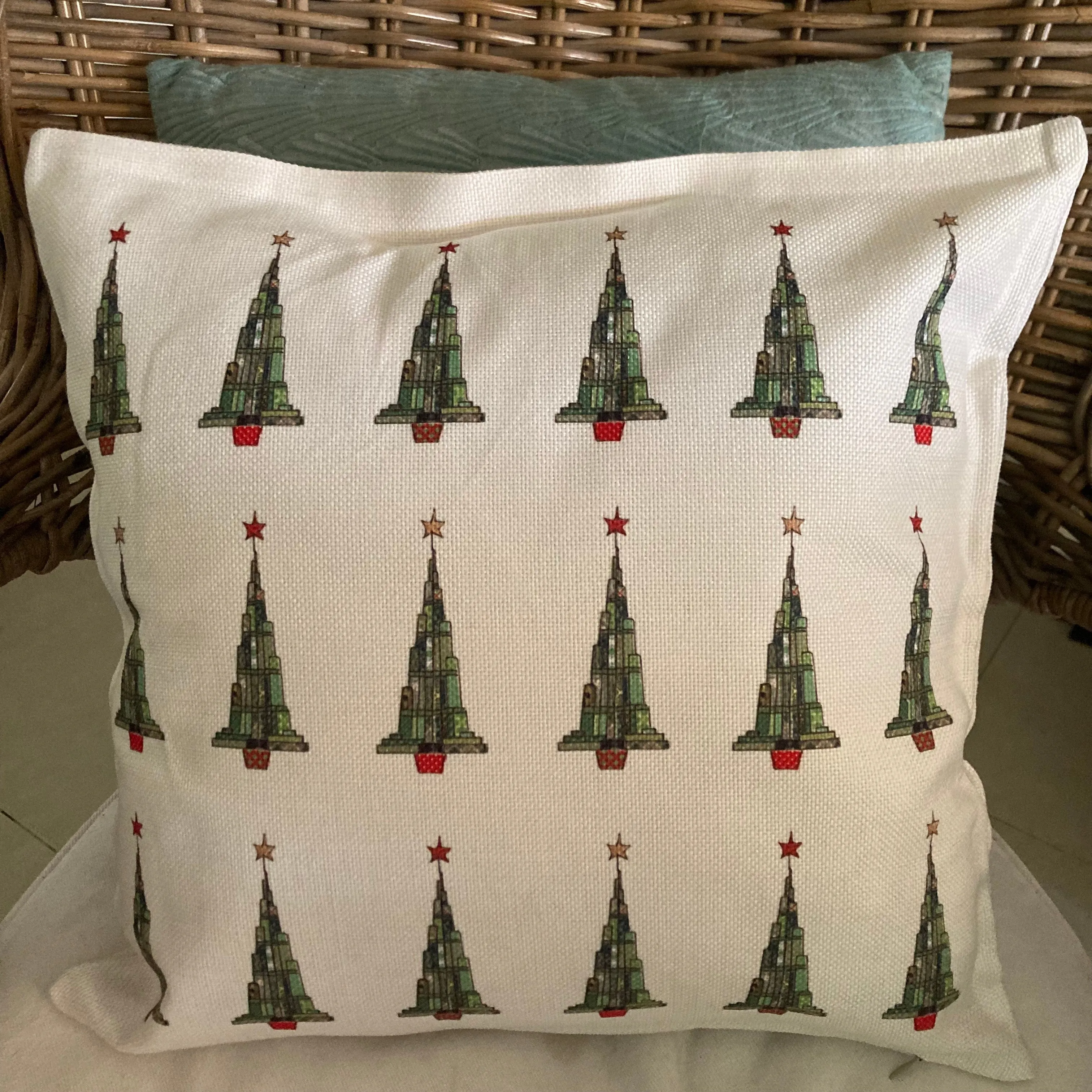 Festive Patchwork Dubai Icon Tree Cushion
