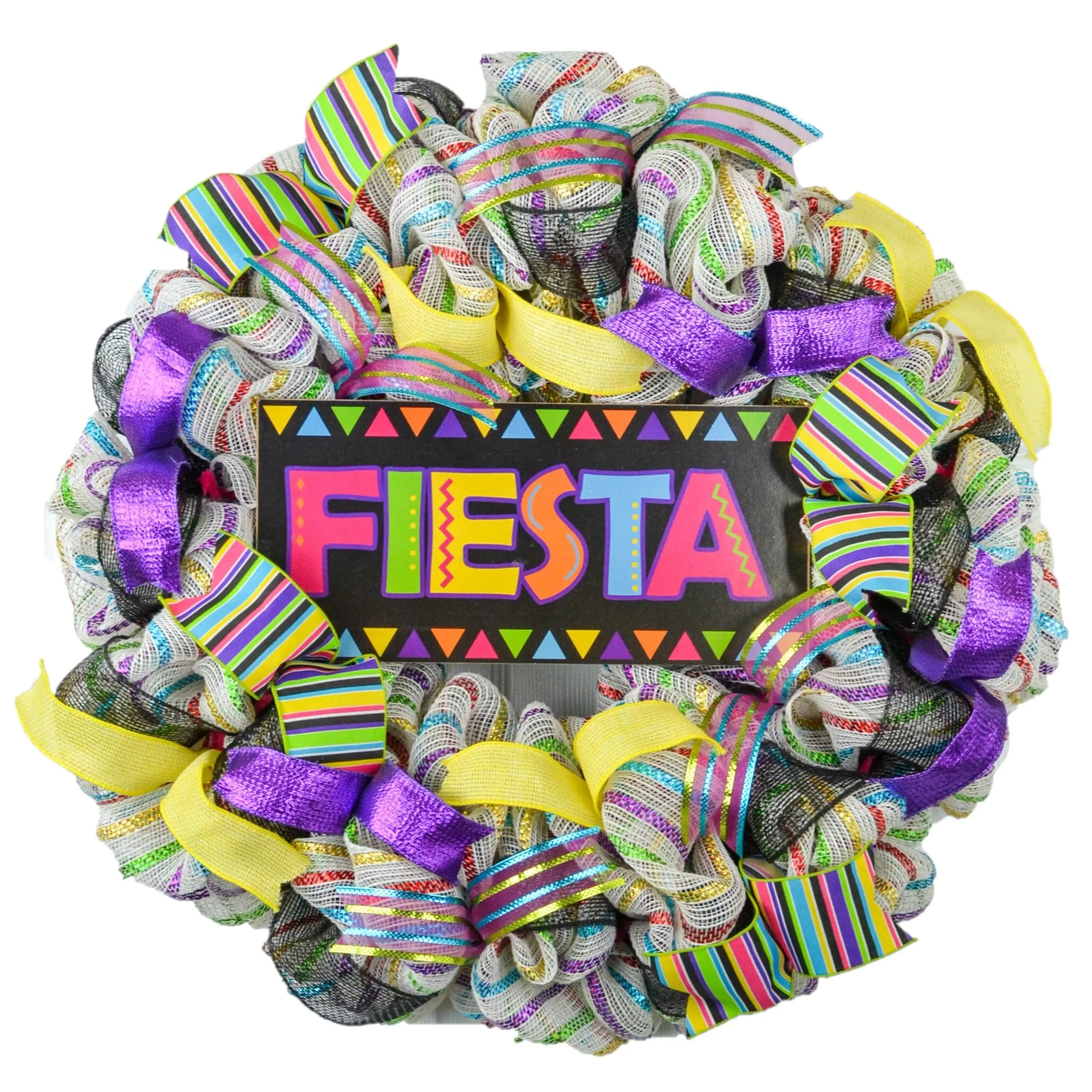 Fiesta Wreath for Front Door - Mexican Holiday Decor