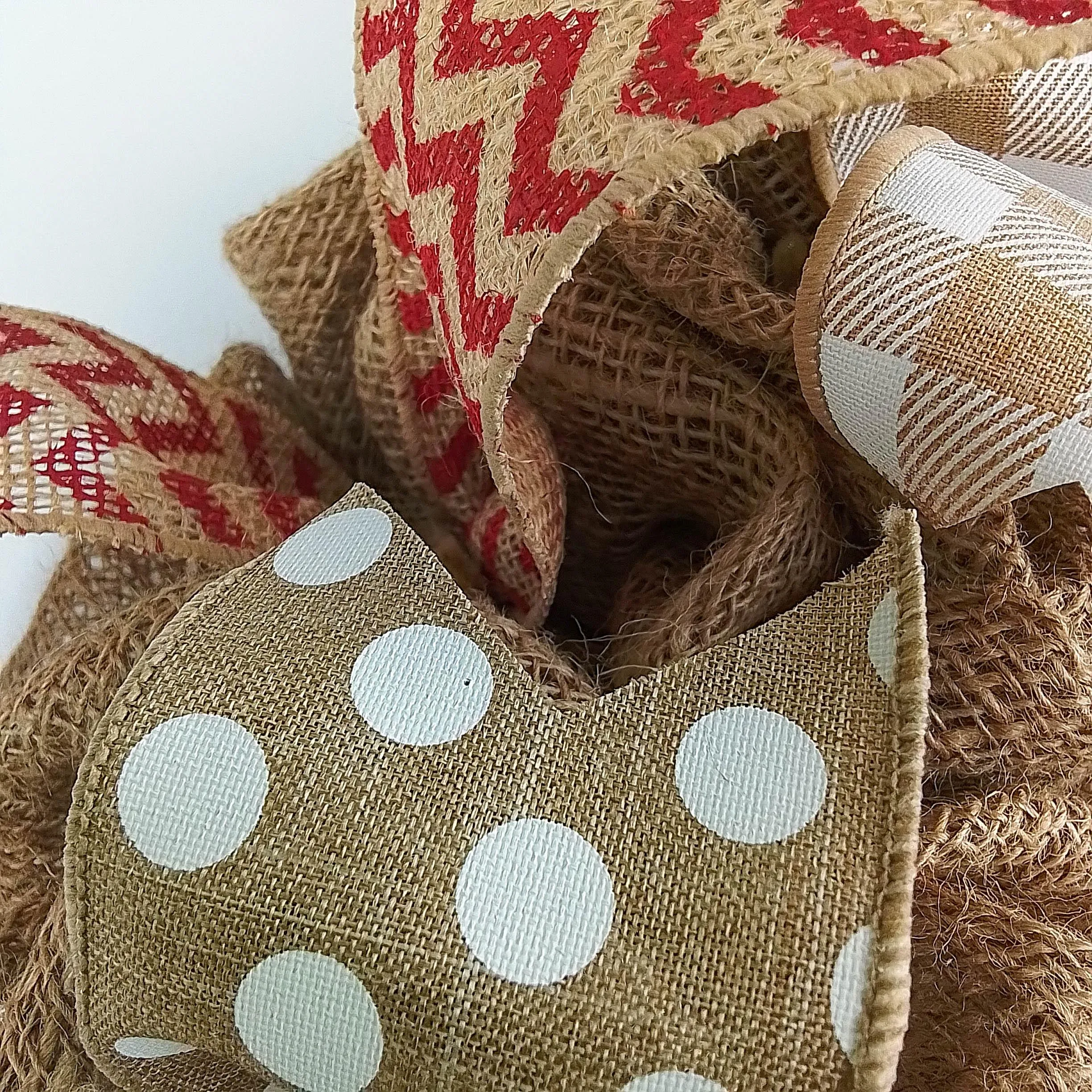 Fleur de Lis Wreath | Burlap Door Wreath | Red White Wreath