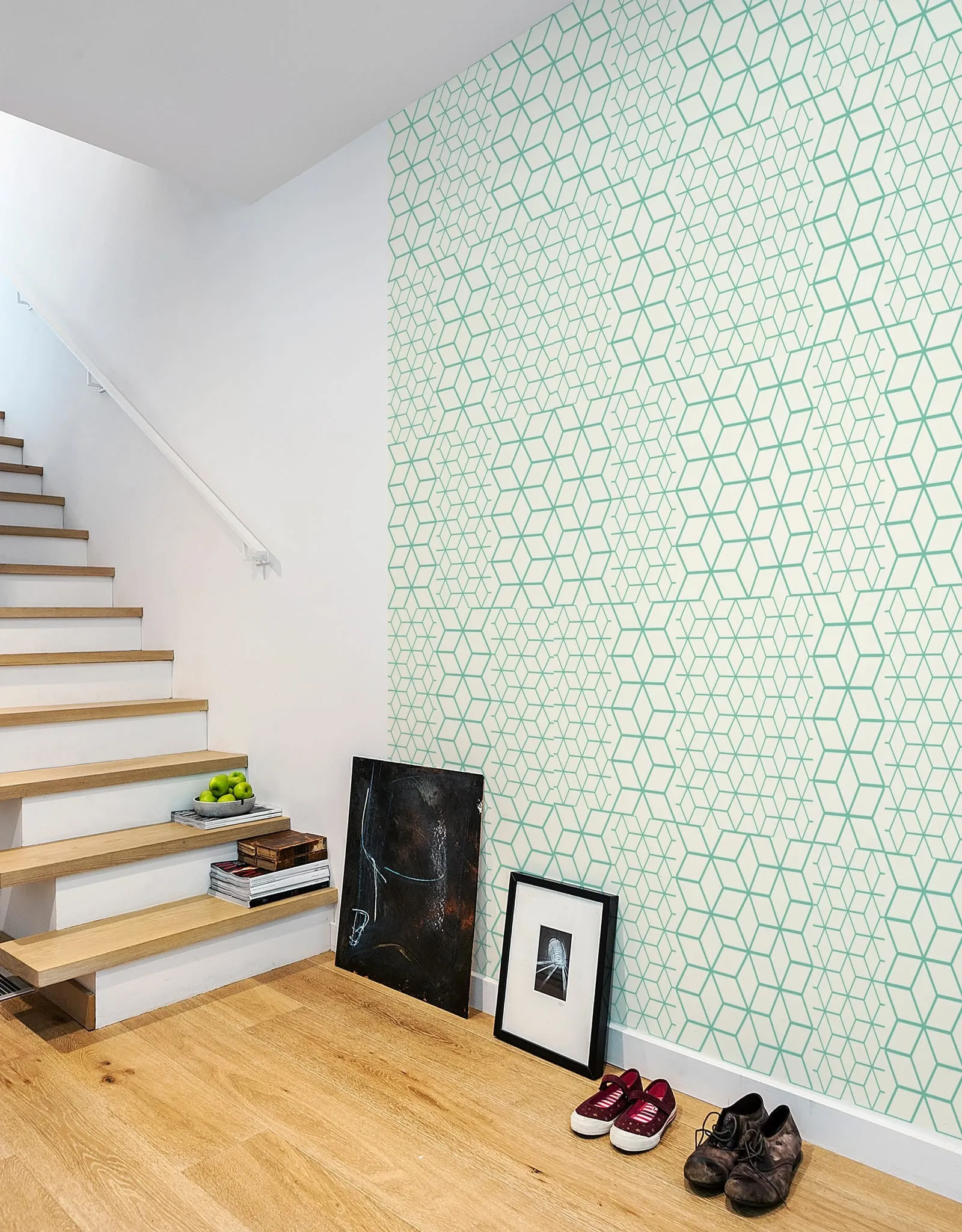 Fold Green Pattern Wall Tiles