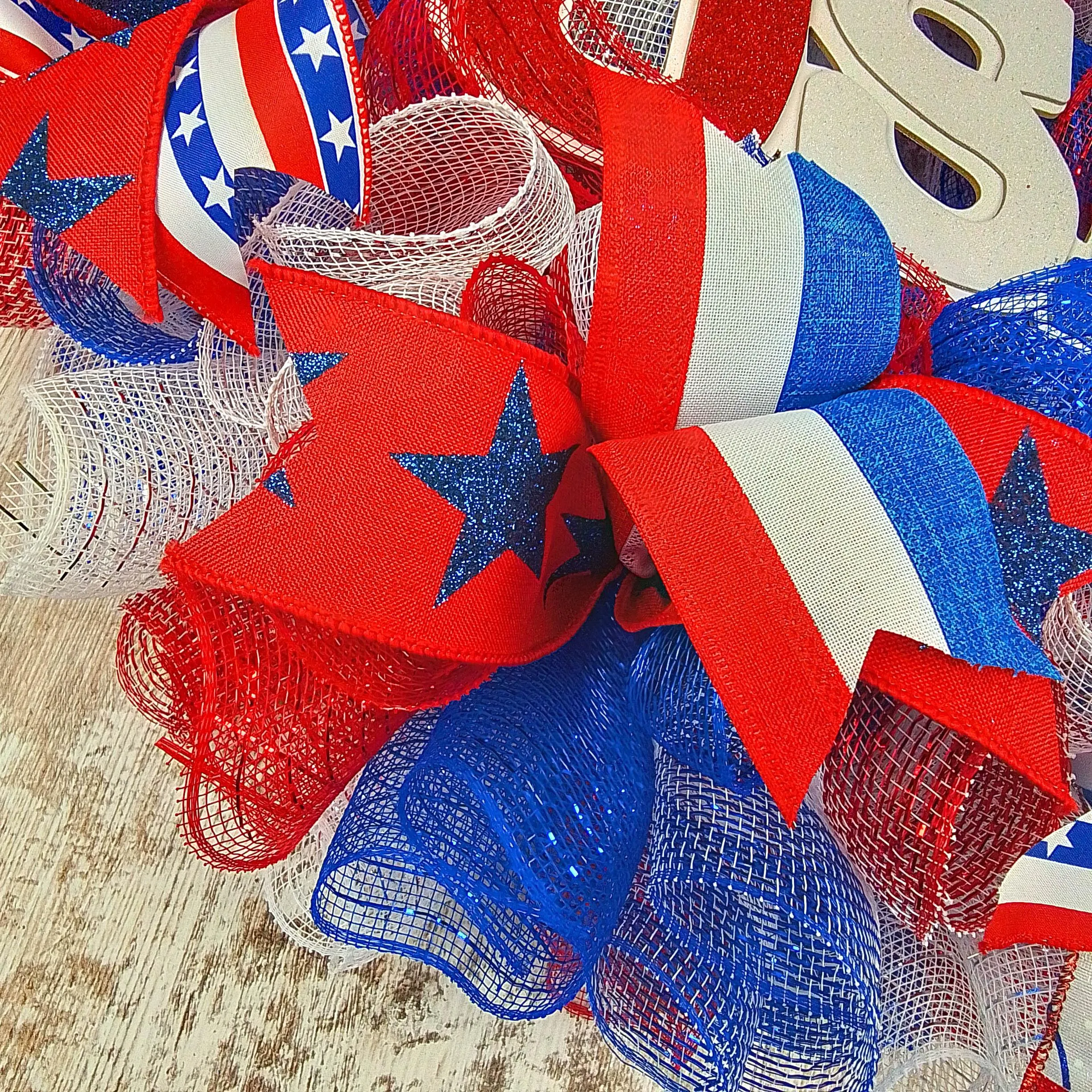 Fourth of July Wreath, USA Decorations