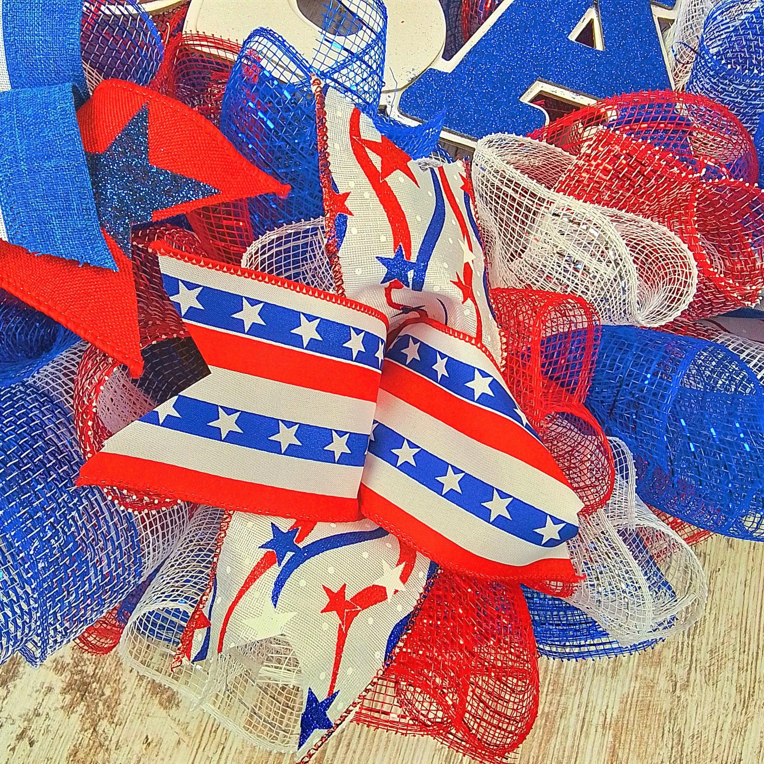 Fourth of July Wreath, USA Decorations
