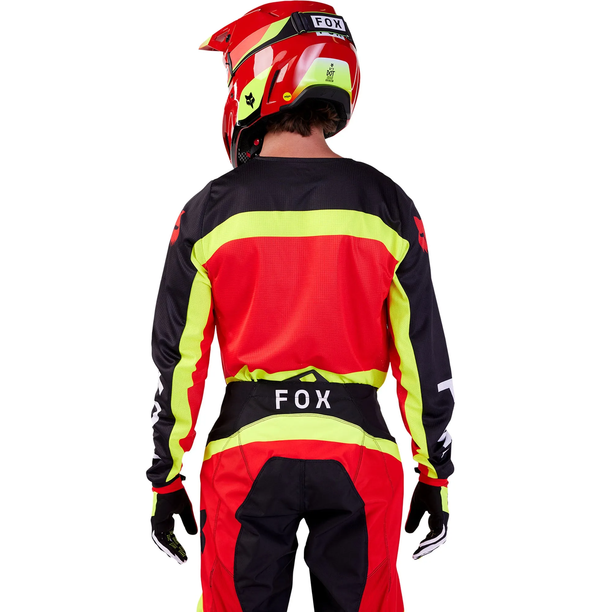 Fox Racing  Mens 180 Ballast Offroad Jersey Moisture Wicking Vented Black Red