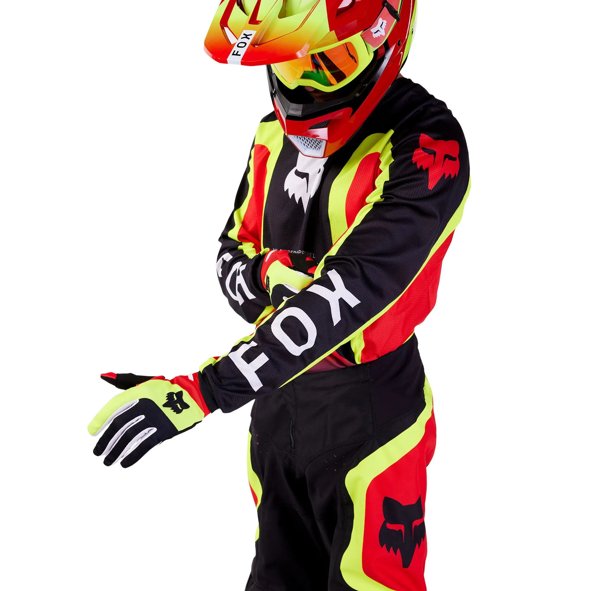 Fox Racing  Mens 180 Ballast Offroad Jersey Moisture Wicking Vented Black Red
