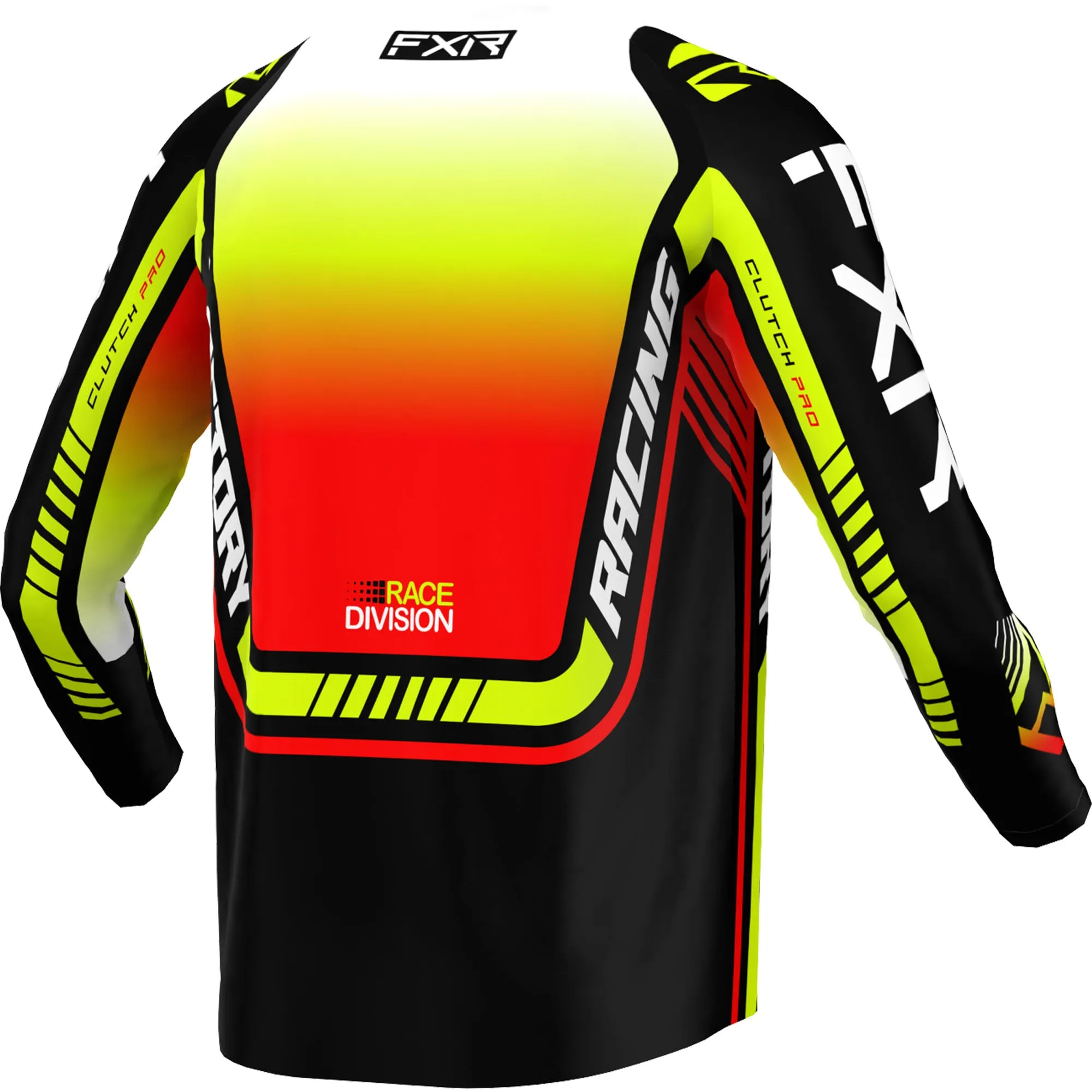 FXR Youth Clutch Pro MX Offroad Jersey Black/White/HiVis Orange