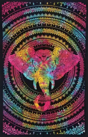 Goddess Of Elephants Mandala Tapestry
