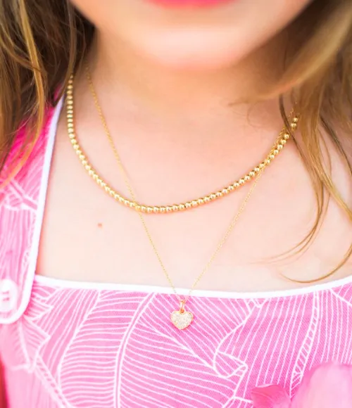 Gold Beaded Necklace for Baby & Child