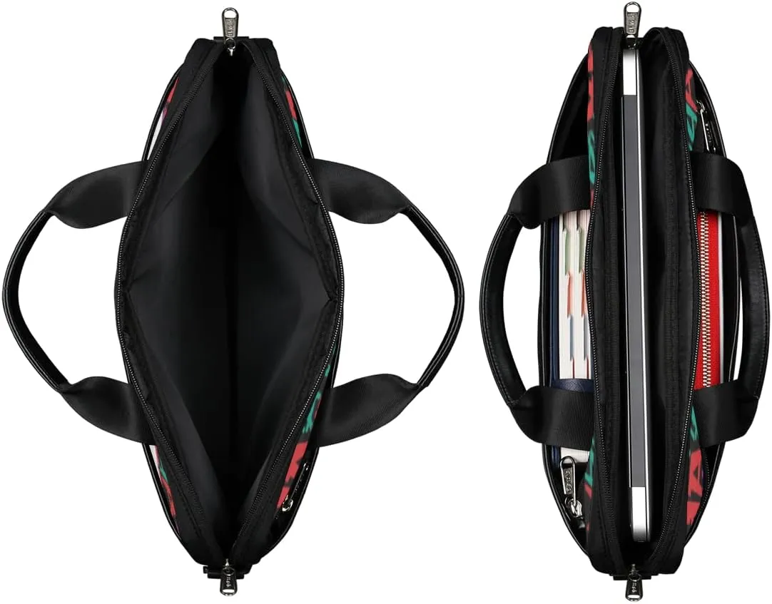 Gradient Geometric Shapes Laptop Shoulder Messenger Bag Waterproof Laptop Briefcase with Handle and Padded Strap Case Sleeve