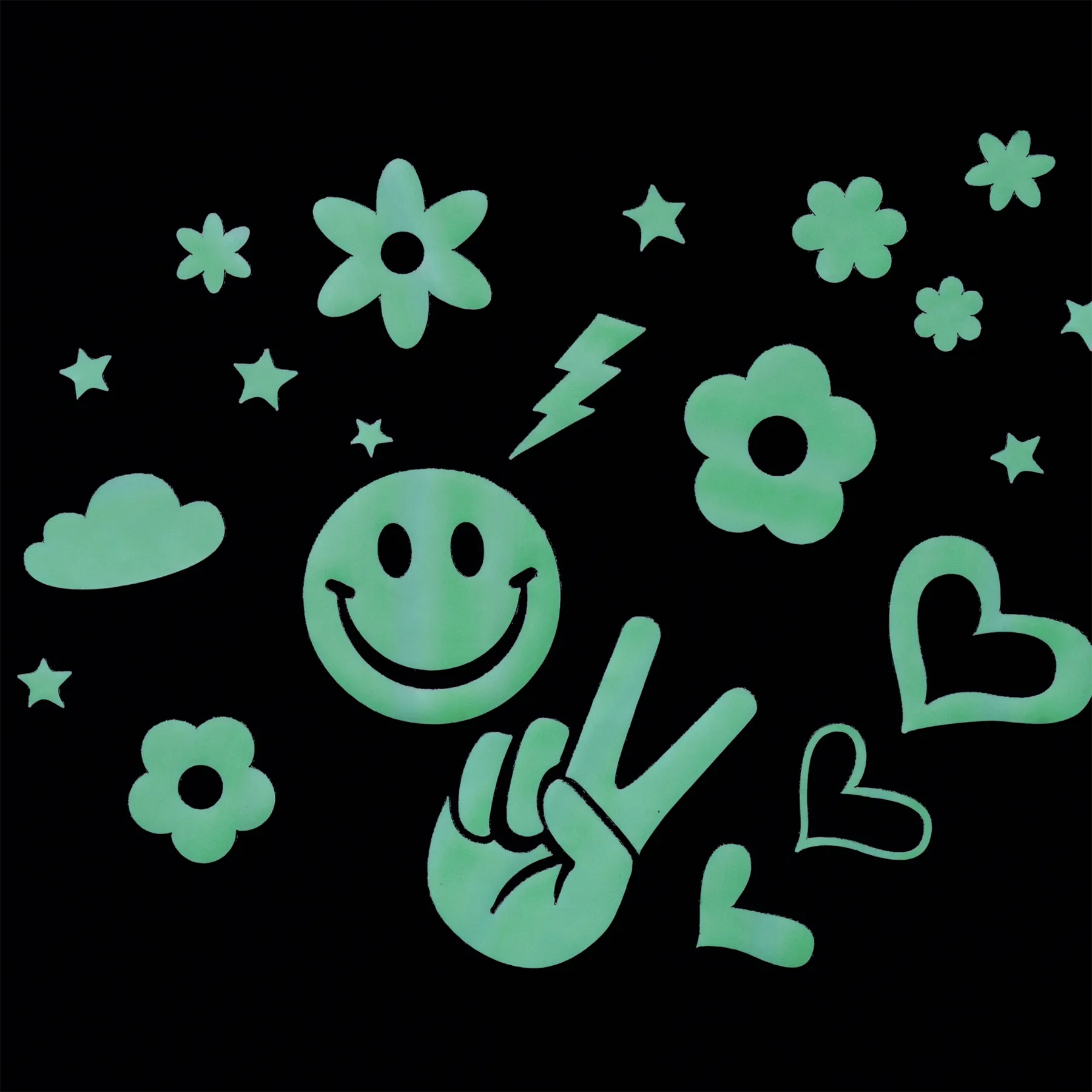 Happy Days Glow in the Dark Wall Stickers