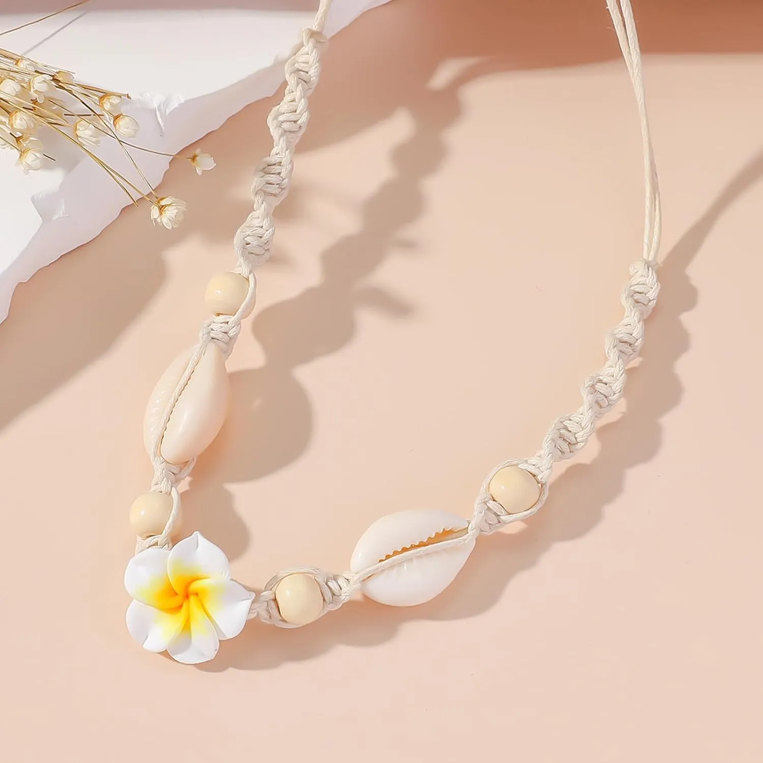 HUASAI Shell Necklace for Women Trendy Layered Starfish Necklace White Seashell Jewelry Summer Outfits for Women Beach Jewelry Accessories Beach Vacation Essentials
