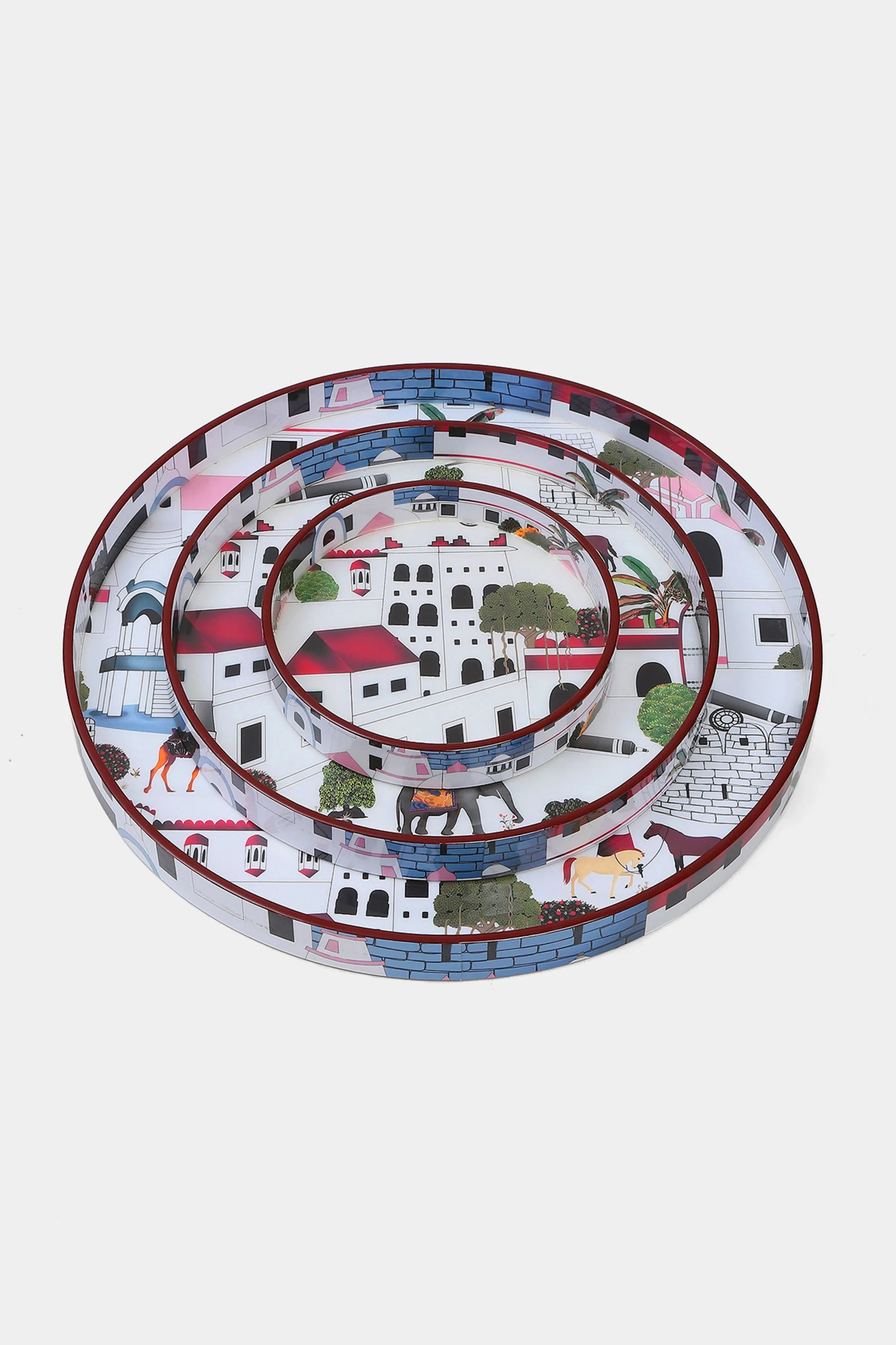 Jaiscape  Rondelle Tray Set