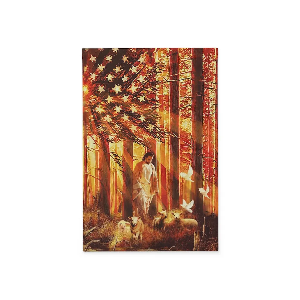 Jesus And Lamb - Garden Flag