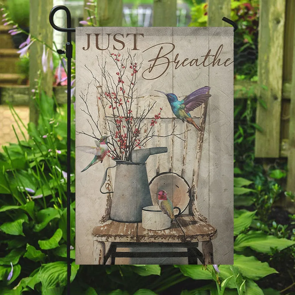Just Breathe Flag - Christian's Flag - Garden Decor - Garden Flag Stand - Christian Gift - Ciaocustom