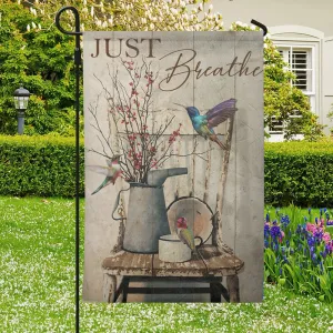 Just Breathe Flag - Christian's Flag - Garden Decor - Garden Flag Stand - Christian Gift - Ciaocustom