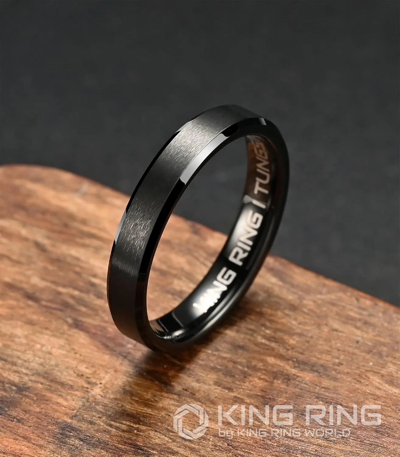 King Ring Tungsten 4/6/8/10mm Rings  Super Polished Matt Finish Tungsten Rings  Designed in USA