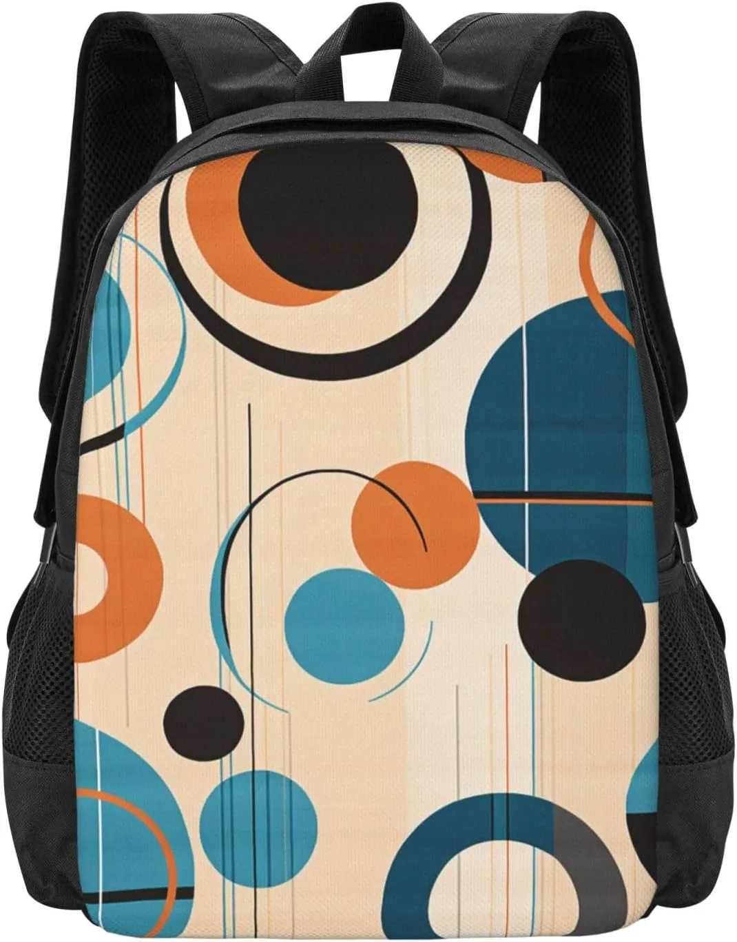 Laptop Backpack For Men Women Echo Shapes & Circles Print 15inch Men Lightweight Sport Rucksack Airline Approved Business Work Bag