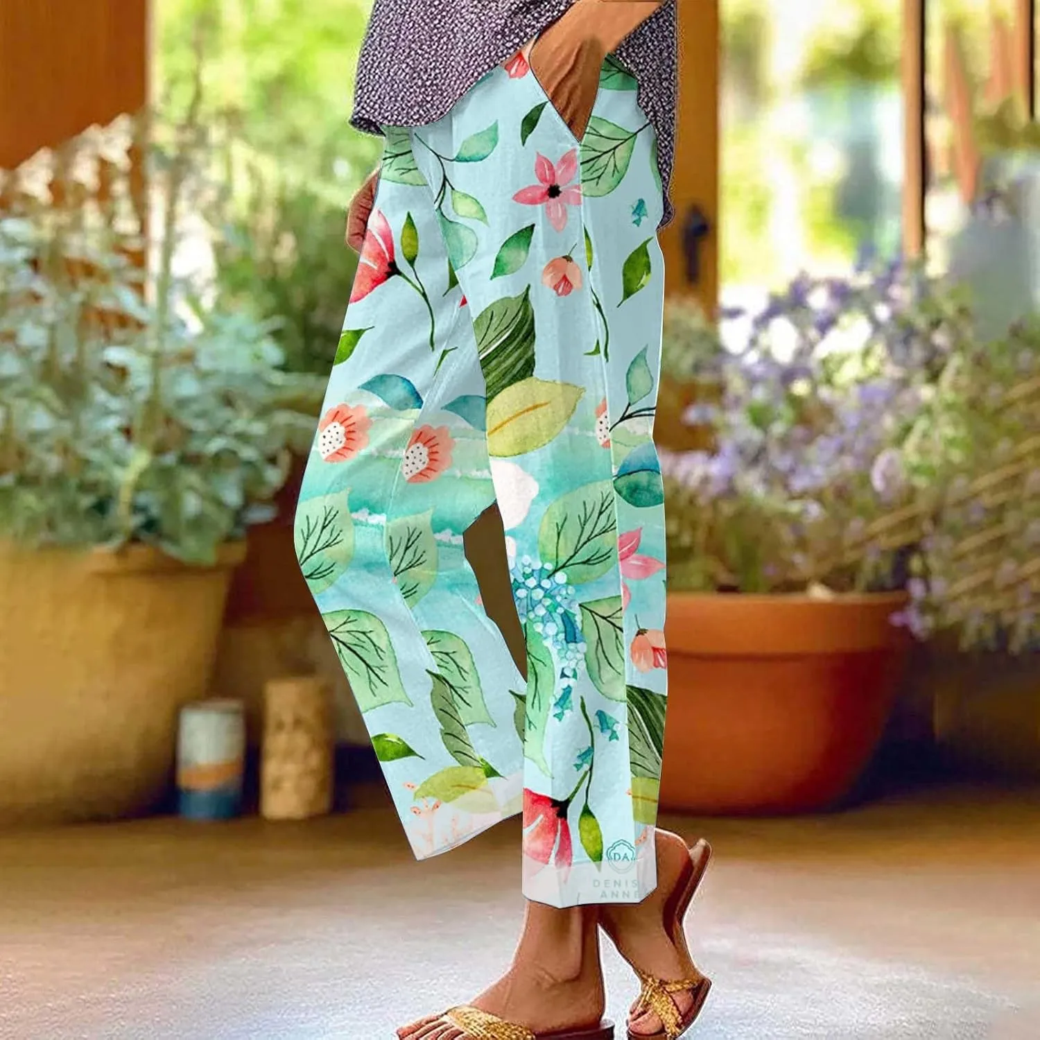LCMTWX Women's Summer Casual Linen Pants and Linen Casual Pants Casual Loose Drawstring Beach Pants for Women White Pants