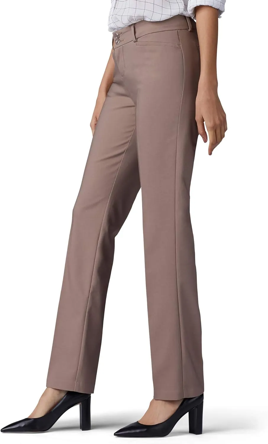 Lee Women's Secretly Shapes Regular Fit Straight Leg Pant