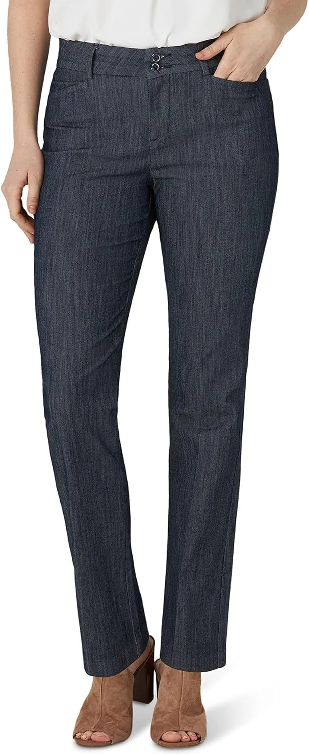 Lee Women's Secretly Shapes Regular Fit Straight Leg Pant