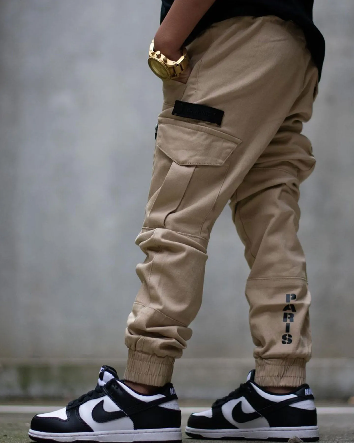 Lil Hommé Kid's Evolution Cargo Jogger Stone/Black