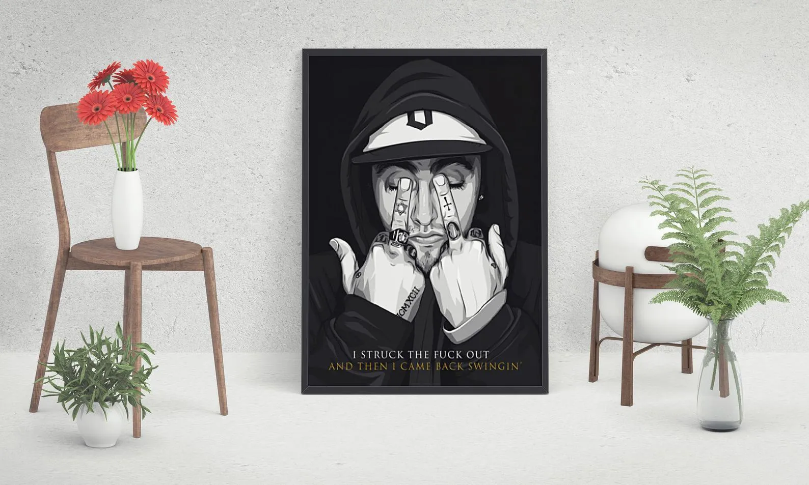 Mac Miller Custom Printing, Home Decor, Wall Hanging, Custom Music Canvas, Mac Miller Home Decor