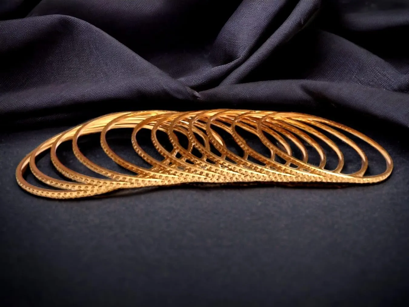 Meenakshi imitation Set of 12 Handcrafted Gold Plated Brass Thin Bangles Bollywood Designer Jewelry With Box Gift For Her Traditional Bangle Bracelets