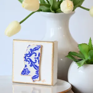 Mississippi Canvas - Blue & White