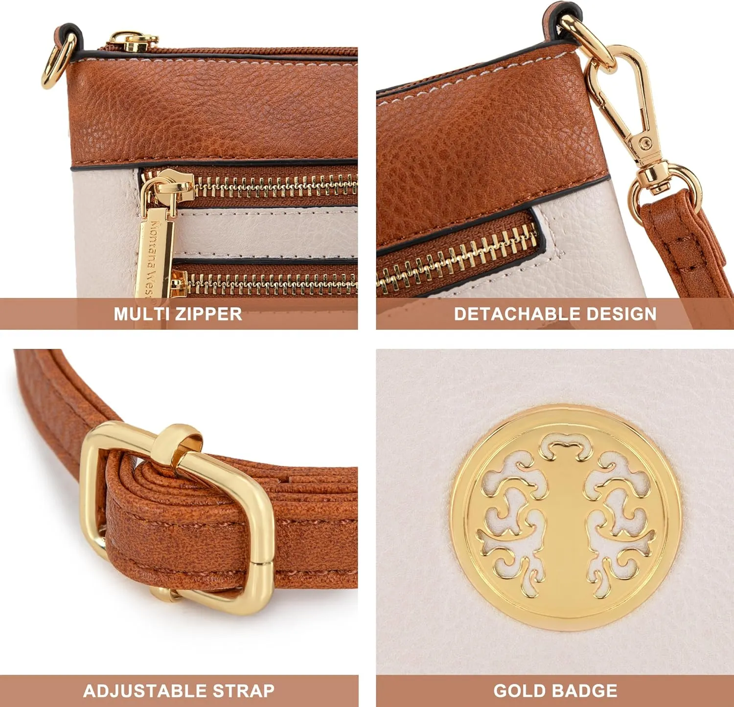 Montana West Crossbody Bags for Women Multi Pocket Cross Body Bag Purses with Adjustable Strap