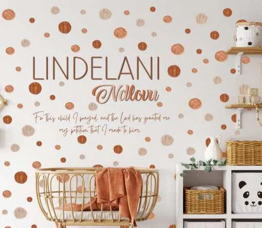 Neutral water colour polka dots