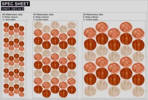 Neutral water colour polka dots