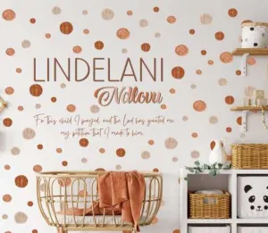 Neutral water colour polka dots