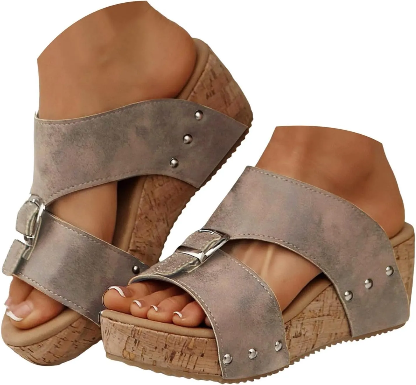 Orthopedic Platform Wedge Sandals for Women Summer Dressy 2025 Open Toe Wedge Sandals Women Casual Dressy Dressy Sandals Wide Width Walking Dress Shoes for Party Casual Beach Vacation
