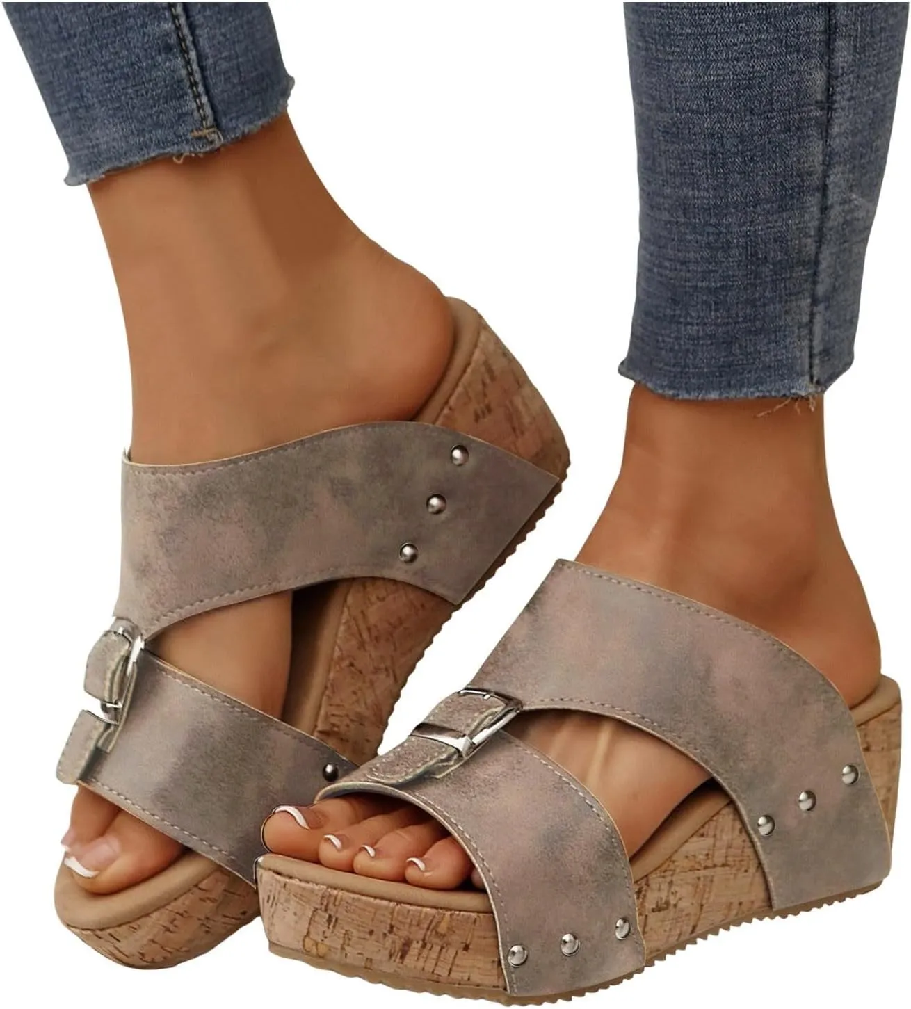 Orthopedic Platform Wedge Sandals for Women Summer Dressy 2025 Open Toe Wedge Sandals Women Casual Dressy Dressy Sandals Wide Width Walking Dress Shoes for Party Casual Beach Vacation