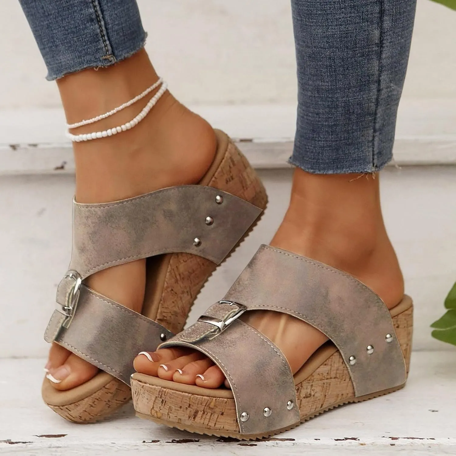 Orthopedic Platform Wedge Sandals for Women Summer Dressy 2025 Open Toe Wedge Sandals Women Casual Dressy Dressy Sandals Wide Width Walking Dress Shoes for Party Casual Beach Vacation