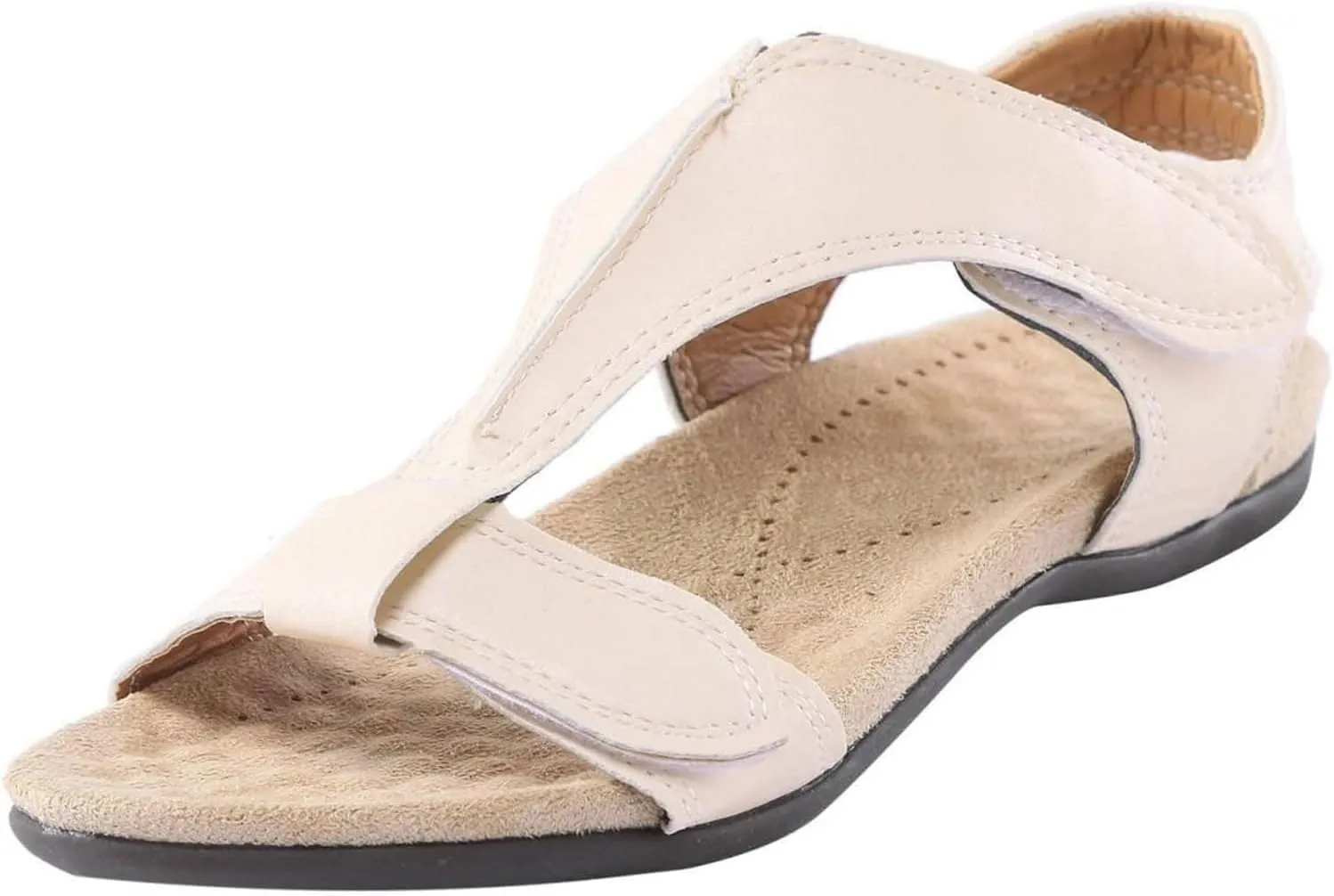 Orthopedic Sandals for Women 2025 Summer Arch Support Sandals Comfortable Beach Orthotic Slippers Fashion T-Strap Flat Sandal Breathable Slip on Slippers All Day Comfort